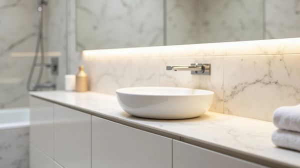 Impératif esthétique : optez pour une vasque à poser en marbre